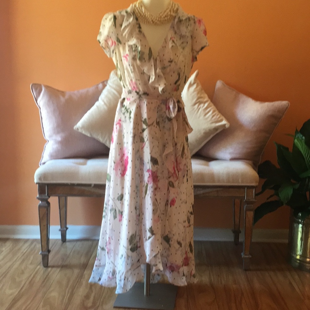Polka Dot Floral Dress